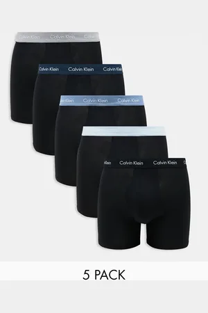 Calvin Klein Cotton Stretch 5 pack boxer brief with coloured waistbands in