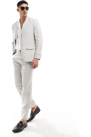 SELECTED Linen mix suit jacket in beige
