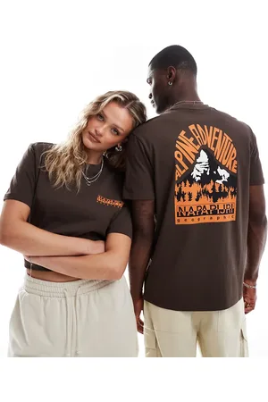 Napapijri Niu mountain backprint t-shirt in