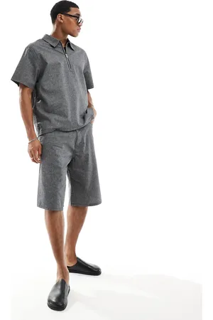 Weekday Astro co-ord loose fit shorts in and white stripe