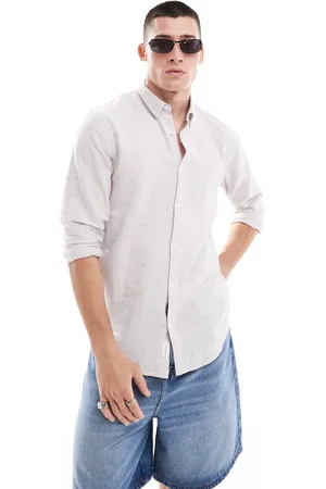 Hollister Slub linen shirt in lilac