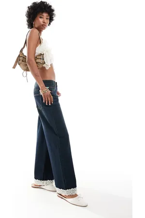Labelrail X Sumbo Owoyele denim lace edge jeans co-ord in indigo