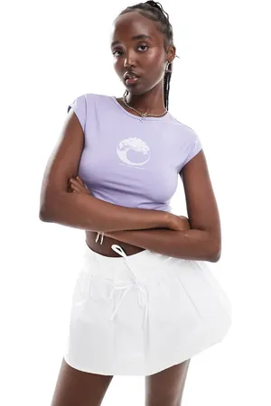 Noisy May Star sign cropped baby tee in lilac