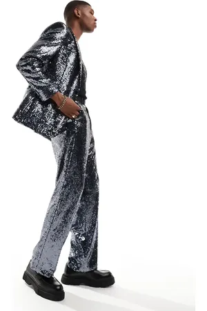 ASOS High waisted wide suit trouser in