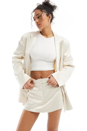 Miss Selfridge Satin tailored micro mini skort co ord in
