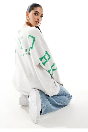 Missyempire Exclusive New York back slogan sweatshirt co-ord in marl