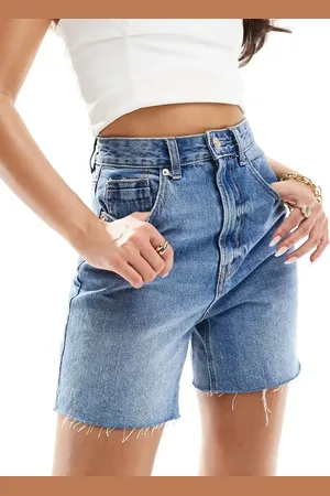 Stradivarius Denim dad short in medium