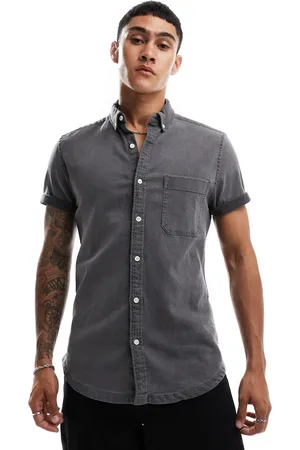 ASOS Slim fit stretch denim shirt in washed