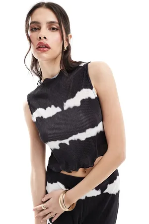 ONLY Plisse tie dye sleeveless top co-ord in