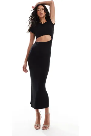 ASOS Twist shoulder strap maxi dress in