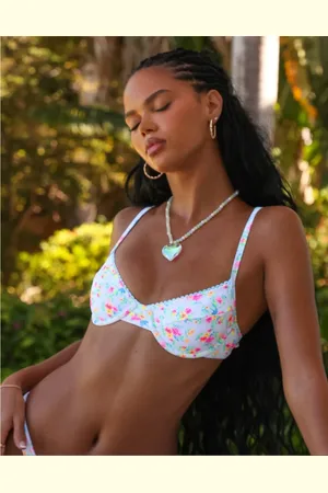 Kulani Kinis Forever fairytale rib ditzy underwire bikini top in