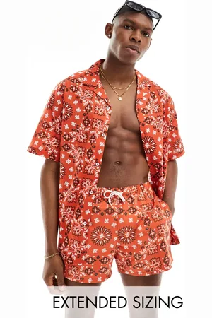 ASOS Co-ord relaxed revere shirt with bandana print in
