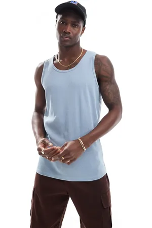 Brave Soul Ribbed classic vest in steel