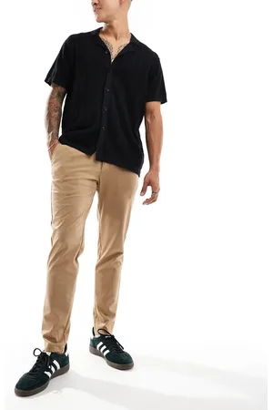 JACK & JONES Slim fit jersey smart trouser in tan