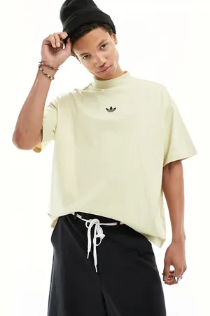 adidas Unisex basketball high neck t-shirt in sandy beige