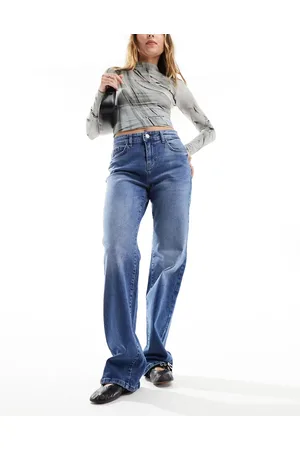 Noisy May Yolanda wide jeans in mid wash