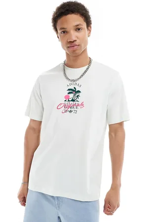 adidas Resort graphic t-shirt in sage