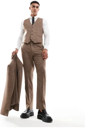 ASOS Slim wool blend suit trousers in