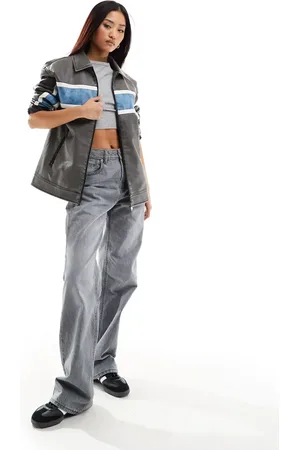 Stradivarius Wide leg dad jean in washed
