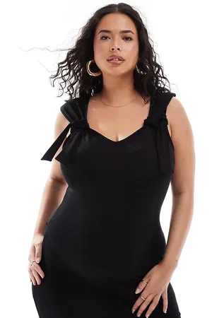 ASOS ASOS DESIGN Curve knot strap detail midi dress in