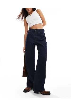 Abercrombie & Fitch High rise loose fit jean in dark wash
