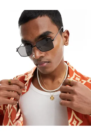 New Look Metal rectangle framed sunglasses in
