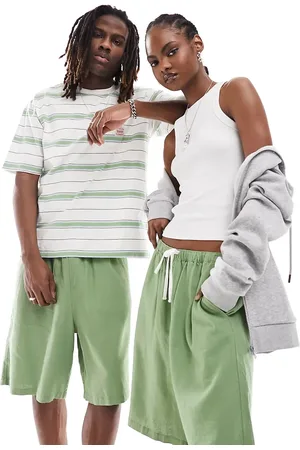 Weekday Unisex Patrik linen shorts in exclusive to ASOS