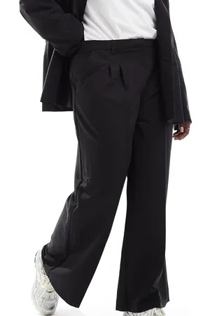 COLLUSION Plus relaxed wide leg tailored trousers co-ord in