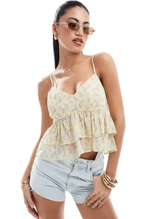 Hollister Co-ord floral babydoll top in