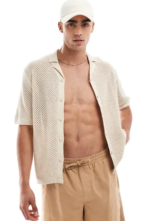 COLLUSION Knitted shirt in cream