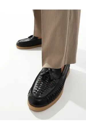 ASOS Loafers in suede with weave detail and tassel