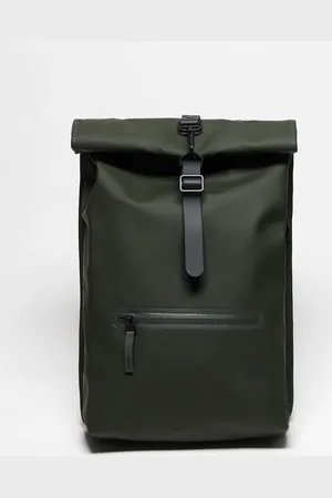 Rains 13320 unisex waterproof roll top backpack in green