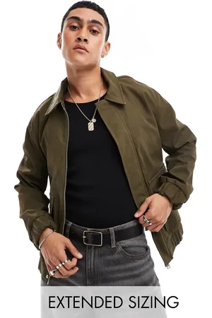 ASOS Oversized faux suede bomber jacket in khaki