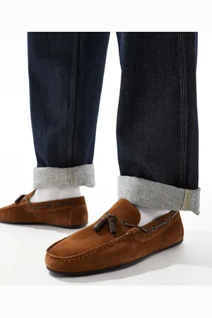 ASOS Driver loafers in tan suede