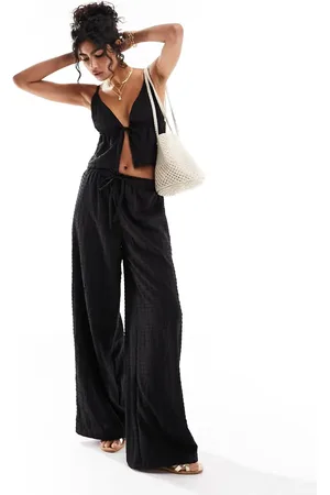 Esmée Esmee Exclusive beach textured wide leg trouser co-ord in