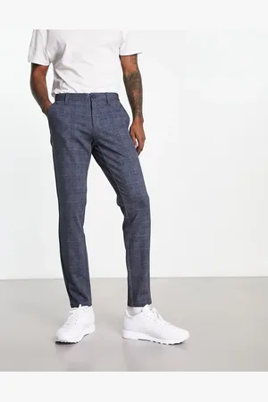 Only & Sons Slim fit jersey trousers in check