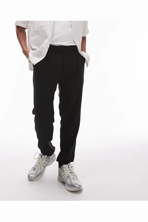 Topman Smart textured taper leg trouser in