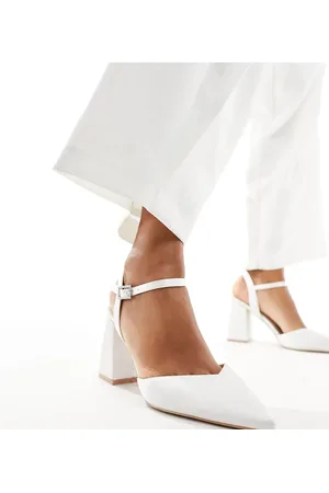 Be Mine Bridal Frankie embellished heeled shoes in ivory satin