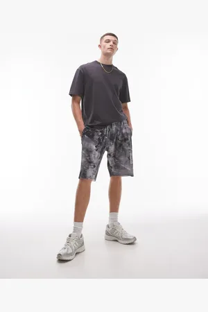 Topman Oversized fit printed plisse short in