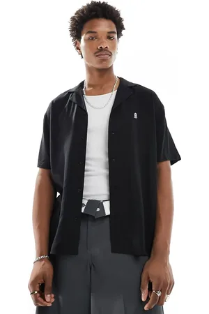 Dr Denim Madi short sleeve relaxed fit resort collar shirt in