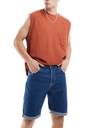 Lee 5 pocket regular fit denim shorts in lazy river mid wash