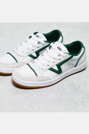 Vans Lowland trainers in and green with gum sole