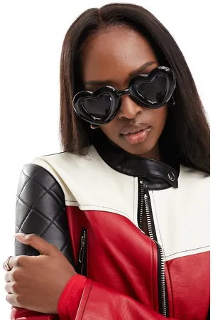 Jeepers Peepers Bubble heart sunglasses in