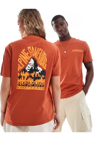 Napapijri Niu mountain backprint t-shirt in