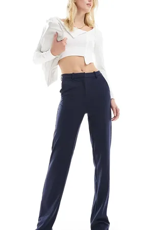 VERO MODA Straight leg jersey trousers with belt loops in