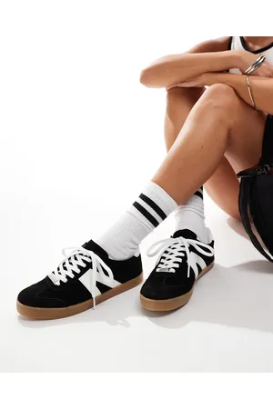 Schuh Marnie gum sole trainers in suede