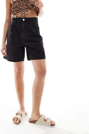 MANGO High waist slouchy denim shorts in