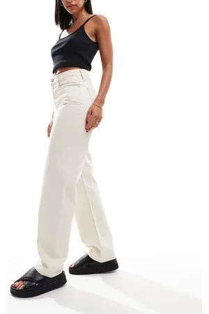 Calvin Klein High rise loose jeans in ecru