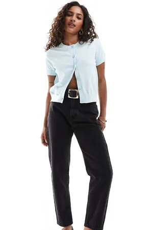 Pull&Bear Petite high waisted mom jean in