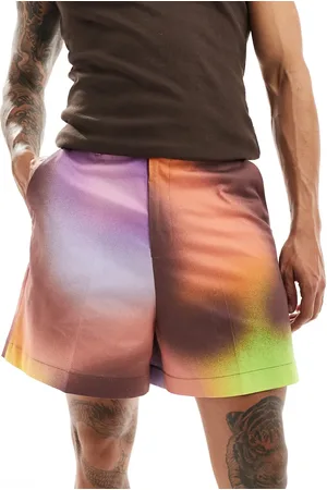ASOS Smart cropped shorts in multicolour print